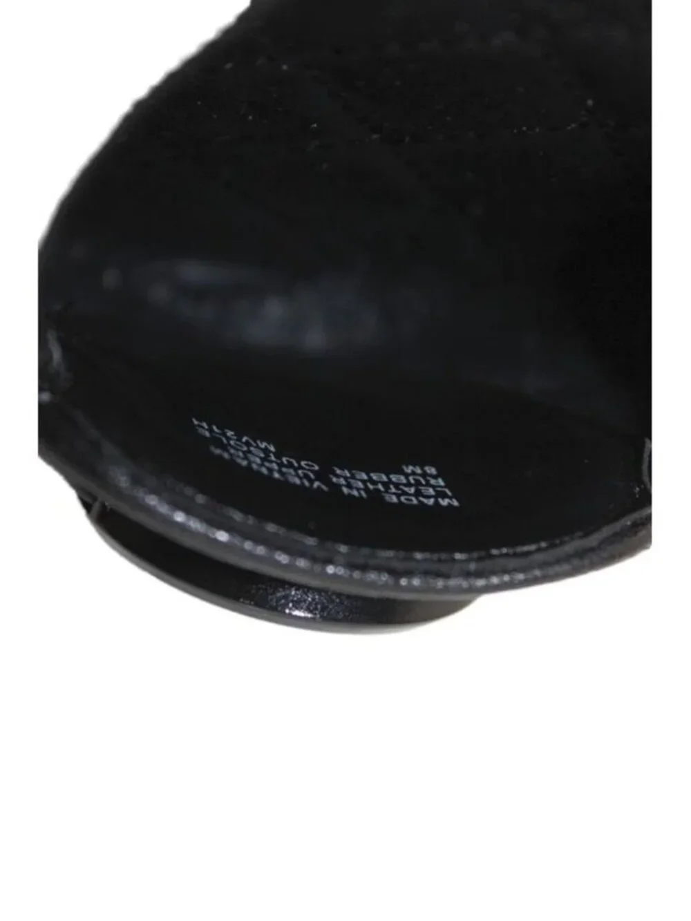 Michael Kors Womens Leather Slide On Ballet Flats Black Size 8 Medium